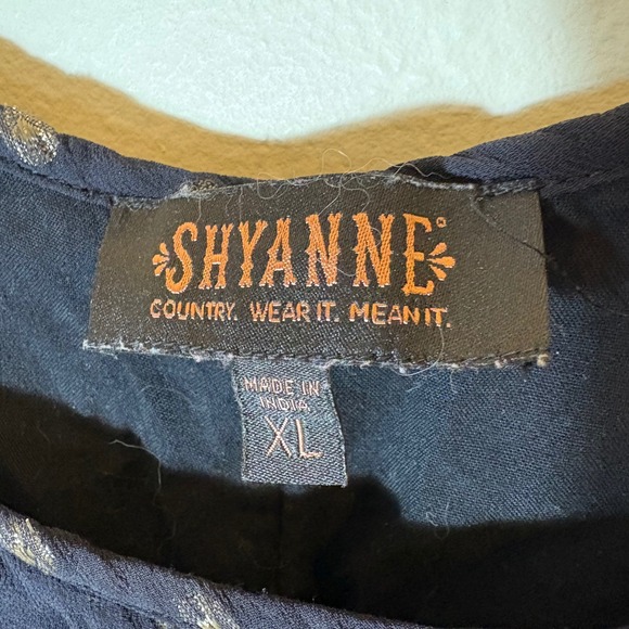 Shyanne Smocked Southwestern Floral Embroidered Mini Dress Size XL - Picture 5 of 8